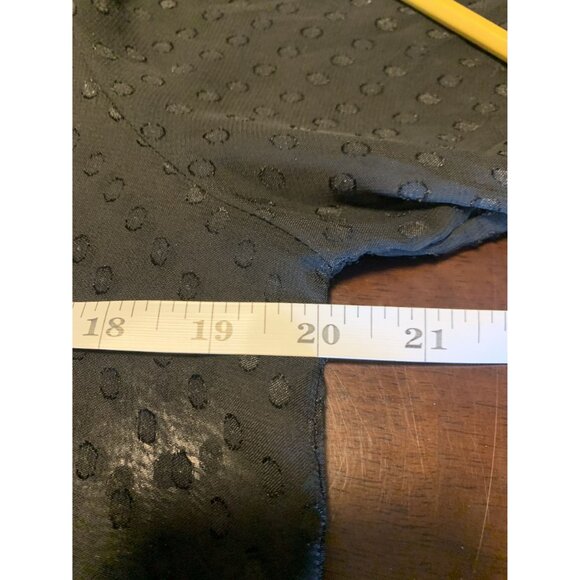 Capacity Unlimited Sheer Black Polka Dot Blouse Size M - Picture 4 of 7